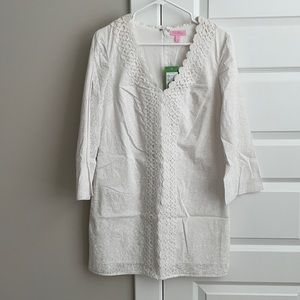 Lilly Pulitzer resort white lion in the sun pigment m Brooke tunic dress NWT